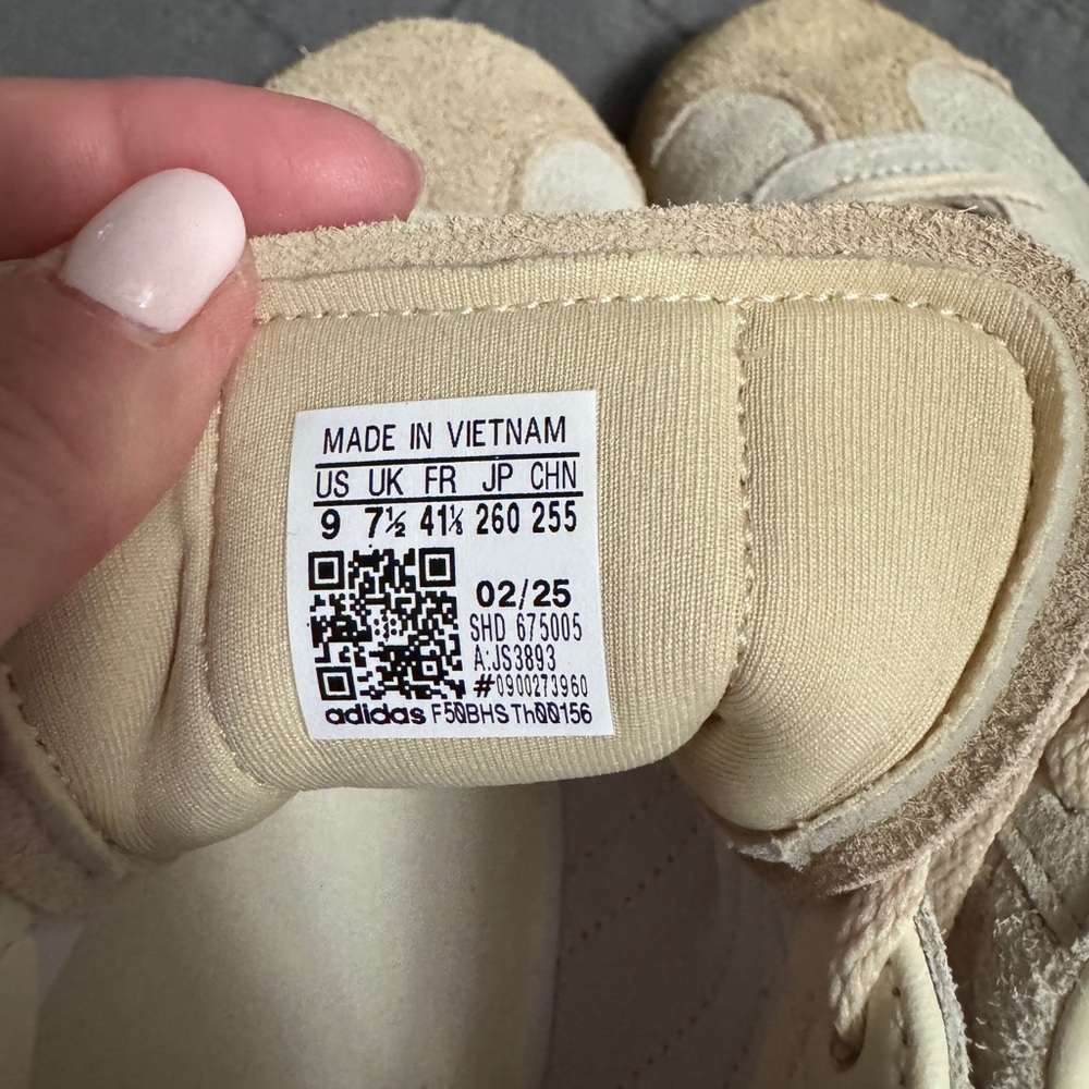 Adidas Beige and Cream Sneakers